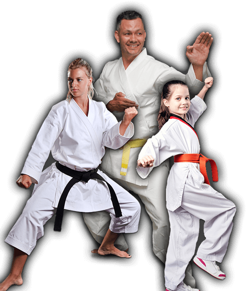 Martial Arts Lessons for Families in Brookfield  - Woman Man and Girl Home Banner Option